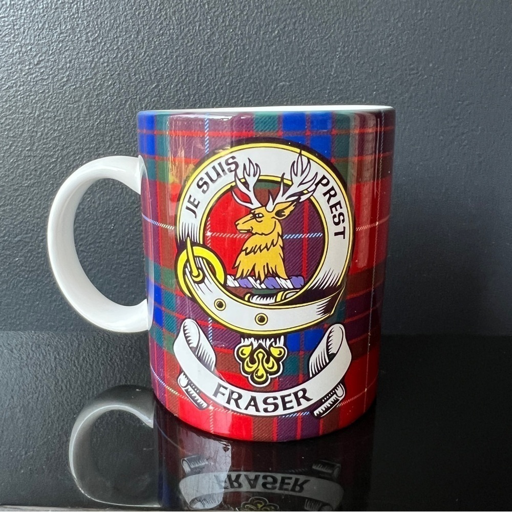 Clan Fraser Coffee Mug Je Suis Prest Fraser of Lovat  Cup Outlander Jamie Fraser